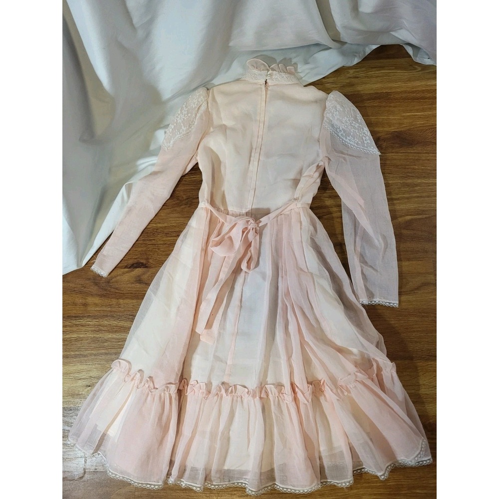 Vtg 70s Jeunes Filles Gunne Sax Jessica McClintock Size 12 Cottagecore Prairie - Picture 6 of 6